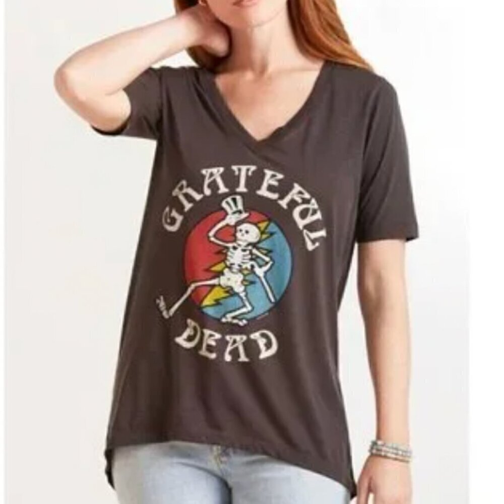 Evereve Chaser Grateful Dead V Neck T Shirt Small